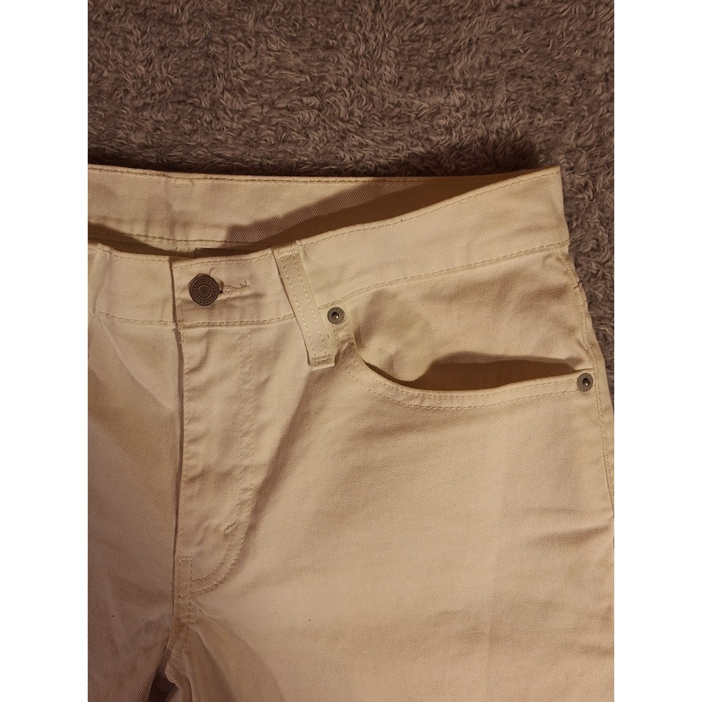 Levi Strauss Mens White Denim Cut Off Shorts Size 31 Distressed Frayed Hem - Picture 2 of 13